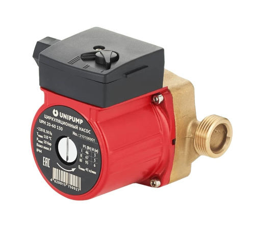 Циркуляционный насос Unipump UPH 20-60 130 мм, до 43 л./мин., для ГВС и отопления