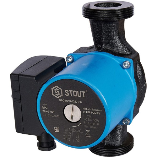 Циркуляционный насос Stout SPC-0010 32/40-180 мм, до 58 л./мин.