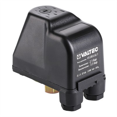 Реле давления Valtec 220 В, 50 Гц, 1/4" CRS-5 с накидной гайкой VT.CRS5.02.1