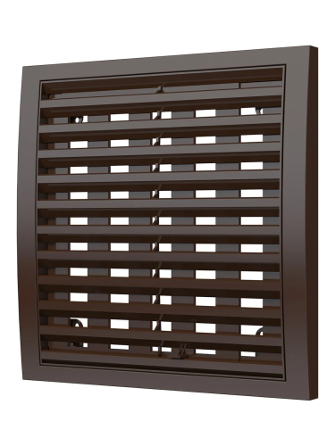 2020РРПН кор, Решетка наружная ASA вентиляционная регулируемая 200х200, коричневая