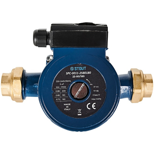 Циркуляционный насос Stout SPC-0011 25/80-180 мм, до 120 л./мин. с латунными гайками
