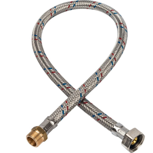 Подводка для воды 1/2"x3/8" гайка-штуцер, длина 60см Stout