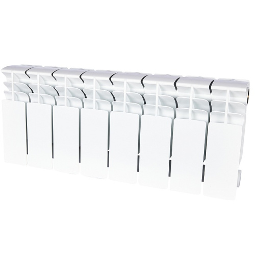 Биметаллический радиатор STOUT TITAN 200 - 8 секций, боковое, белый RAL 9016