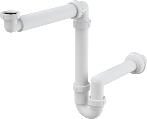 Сифон Alcaplast для раковины, экономящий пространство, с накидной гайкой 5/4" A434