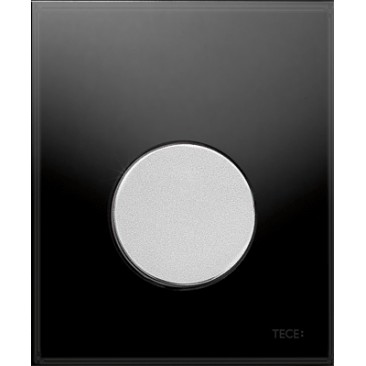 Смывная клавиша для писсура TECE loop 9242655  стекло черное, клавиша хром матовый