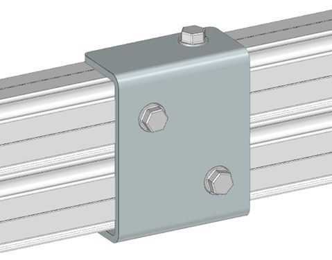 Скоба стальная для сдвойки профиля WALLBOX