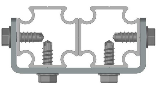 Скоба стальная для сдвойки профиля WALLBOX