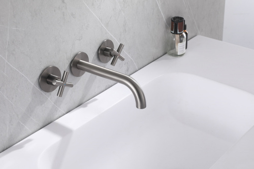 Смеситель для раковины ABBER Wasser Kreis AF81121NG скрытого монтажа, никель