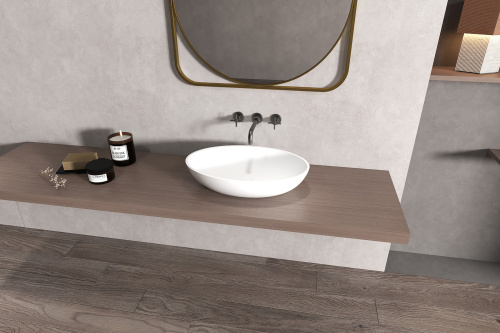 Раковина накладная ABBER Stein AS2635 белая матовая