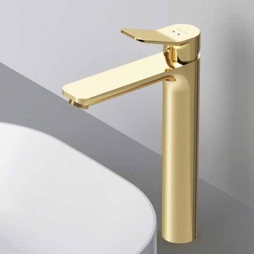 Смеситель для раковины AM.PM X-Joy F85A92099 высокий, золото