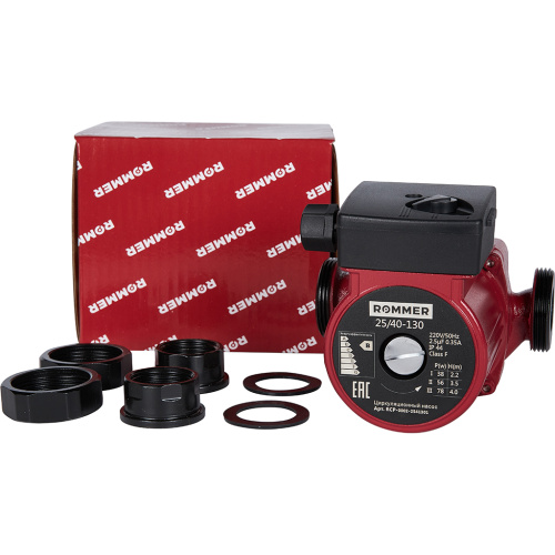 Циркуляционный насос Rommer RATE 25/40-130 мм, до 51 л./мин.