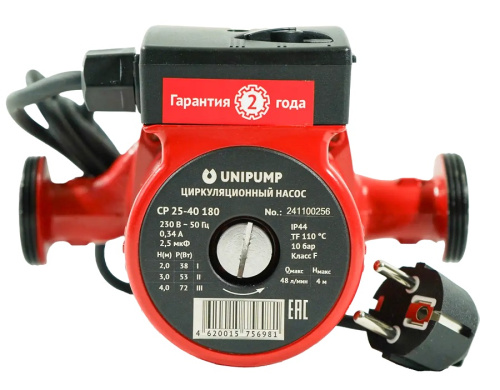 Насос циркуляционный Unipump CP 25-80 180 мм, до 110 л./мин.