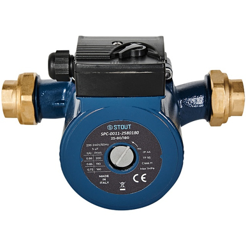 Циркуляционный насос Stout SPC-0011 25/80-180 мм, до 120 л./мин. с латунными гайками