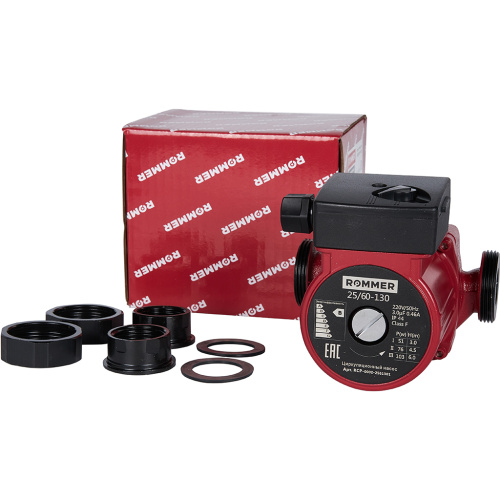 Циркуляционный насос Rommer RATE 25/60-130 мм, до 59 л./мин.