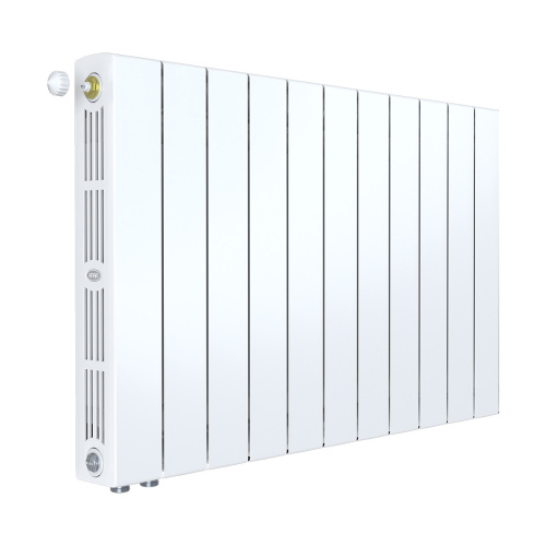 Биметаллический радиатор Rifar SUPReMO 500 Ventil VL - 11 секций, нижнее слева, белый
