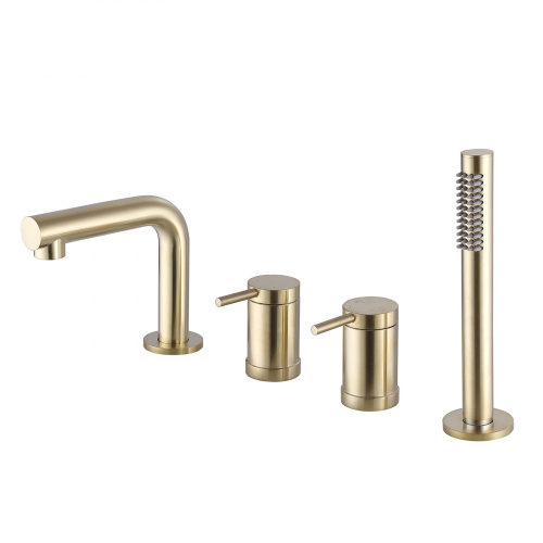 Смеситель для ванны ABBER Emotion AF8813G на борт ванны, золото матовое