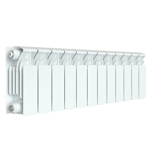 Биметаллический радиатор Rifar Base 200 - 12 секций, боковое, белый