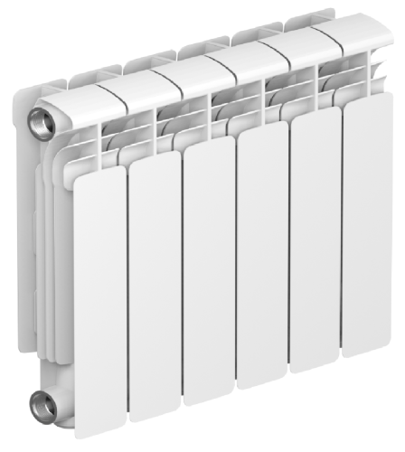 Алюминиевый радиатор RIFAR Alum 350 - 6 секций, боковое, белый