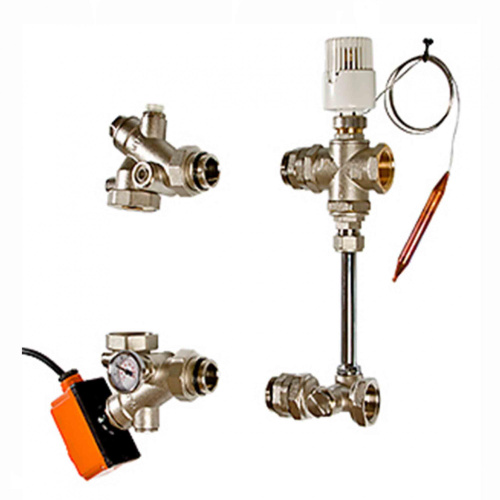 Насосно-смесительный узел VT.DUAL.0.130 без насоса, монтажная длина насоса 130 мм