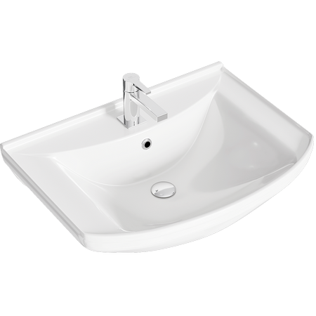 Тумба с умывальником AQWELLA Corsica 65,5 Белый Kor.01.06