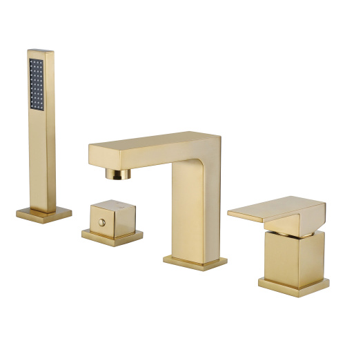 Смеситель для ванны ABBER Daheim AF8213G на борт ванны, золото матовое
