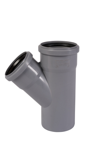 Тройник 90x75x45° косой, PP HTEA Ostendorf внутренняя канализация