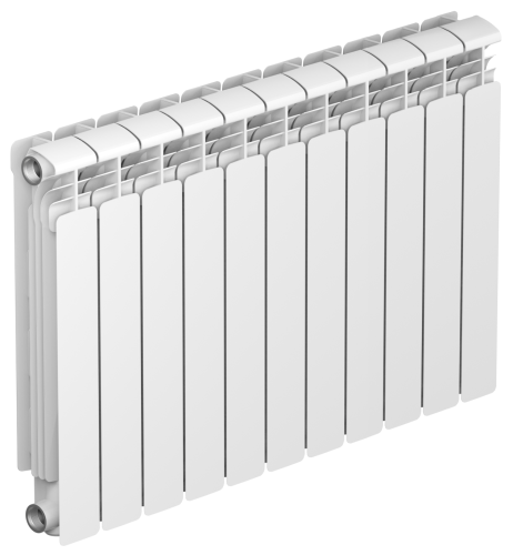 Алюминиевый радиатор RIFAR Alum 500 - 11 секций, боковое, белый