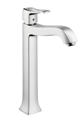 Смеситель для раковины Hansgrohe Metris Classic 31078000 хром, высокий, донный клапан
