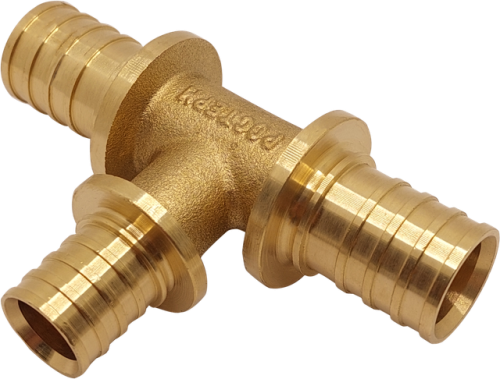 Тройник переходной РОСТерм 20x16x20 латунь PE-x 201620TBR