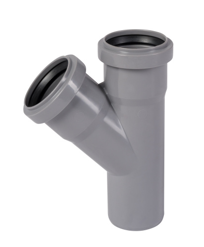 Тройник 50x45° косой, PP HTEA Ostendorf внутренняя канализация