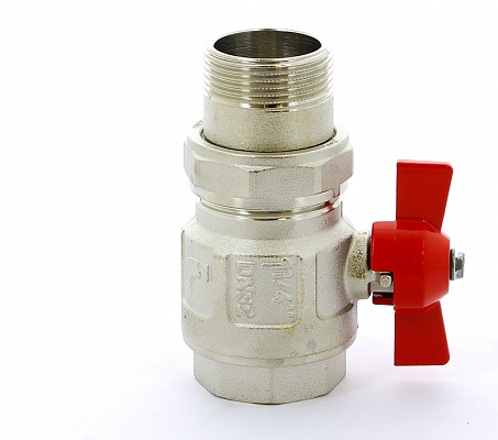 Кран шаровой 1 1/4"ВН с американкой, ручка бабочка ITAP Ideal 098 11/4'