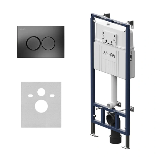 Инсталляция для унитаза Am.Pm MasterFit I012710.0138 с клавишей ProC L черный матовый