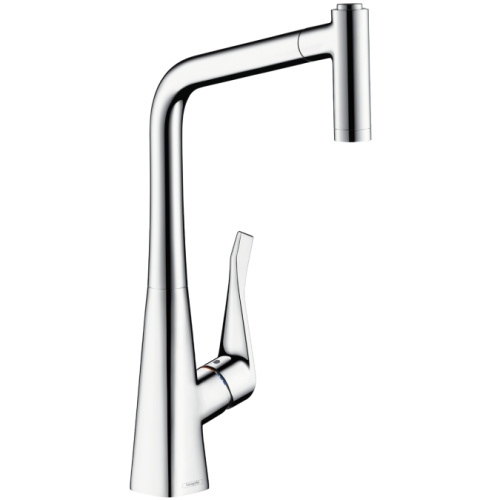 Смеситель для кухни Hansgrohe Metris 14820000 хром, выдвижной излив