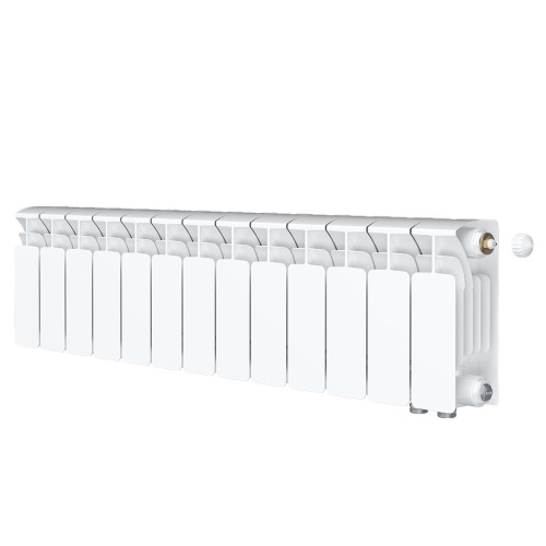 Биметаллический радиатор Rifar Base 200 Ventil VR - 13 секций, нижнее справа, белый