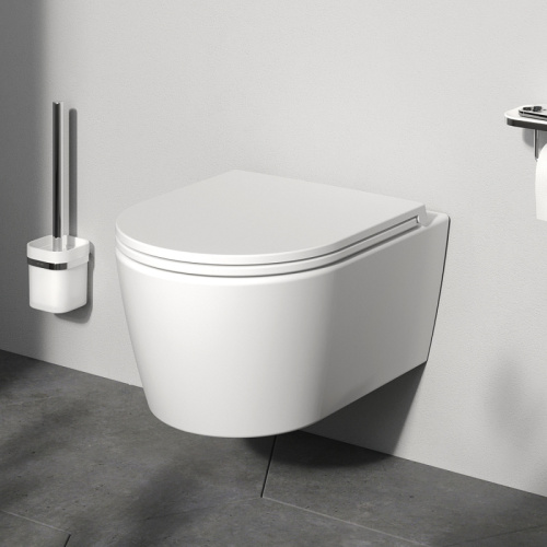 Подвесной унитаз Am.Pm Func C8F1700MWSC белый матовый, FlashClean безободковый с сиденьем микролифт