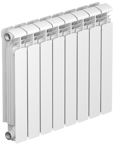 Алюминиевый радиатор RIFAR Alum 500 - 8 секций, боковое, белый