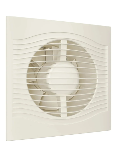 Вентилятор осевой вытяжной с обратным клапаном D 125 DiCiTi SLIM 5C lvory, декоративный