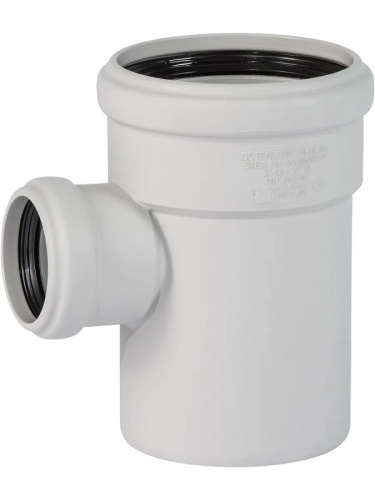 Тройник 110x58x87° прямой, SKEA Ostendorf Skolan Safe бесшумная канализация