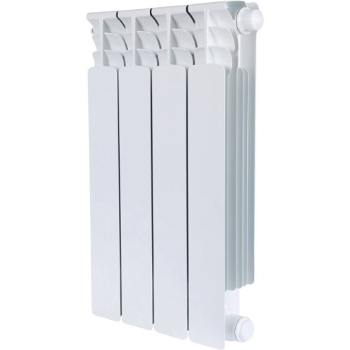 Биметаллический радиатор STOUT Space 500 - 5 секций, нижнее справа, белый RAL 9016