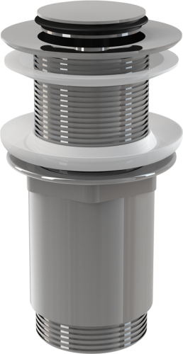 Выпуск Acaplast 5/4"/ для раковины, механизм click/clack, с малой заглушкой для раковин без перелива, цельнометаллический, для пластиковых и стеклянных раковин A394