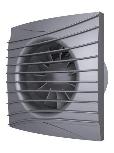 Вентилятор осевой вытяжной с обратным клапаном D 100 DiCiTi SILENT 4C dark gray metal, декоративный