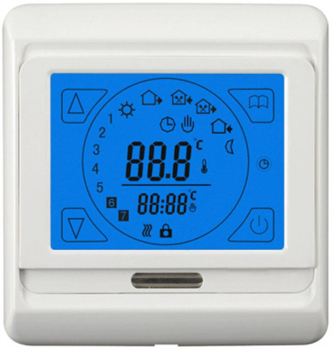 Терморегулятор Menred E91.716, сенсорный (черный / белый)