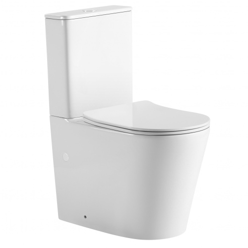 Унитаз-компакт ABBER Bequem AC1112T белый, безободковый, смыв торнадо