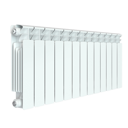 Биметаллический радиатор Rifar Base 350 - 13 секций, боковое, белый