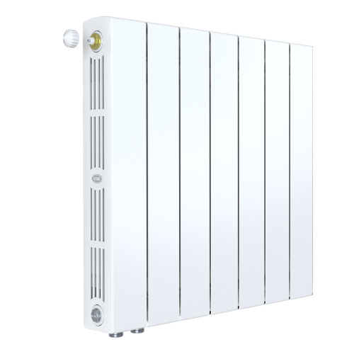Биметаллический радиатор Rifar SUPReMO 500 Ventil VL - 7 секций, нижнее слева, белый