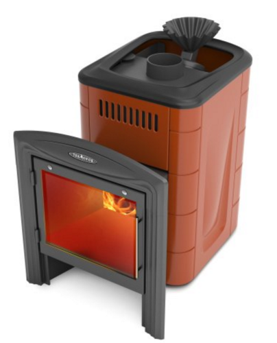 Банная печь Гейзер Мини 2016 Carbon Витра ЗК терракота Термофор