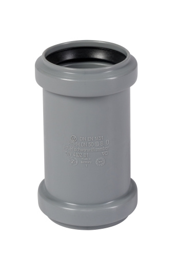 Муфта 50 двойная, двухраструбная HTMM Ostendorf внутренняя канализация