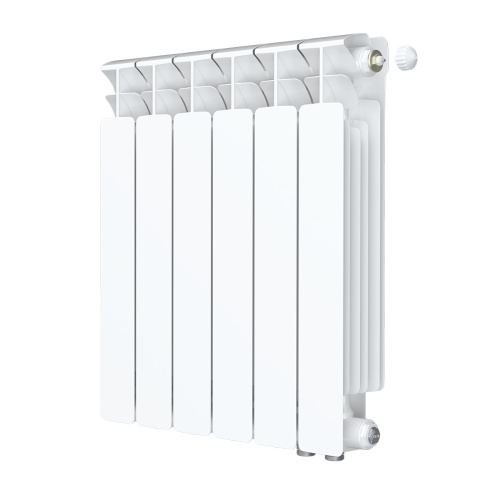 Биметаллический радиатор Rifar Base 500 Ventil VR - 6 секций, нижнее справа, белый
