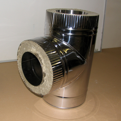 Тройник 90° D=120(1)/220 нерж.304