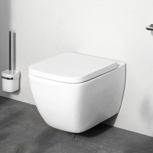 Подвесной унитаз Am.Pm Gem C901701SC белый, FlashClean безободковый с сиденьем микролифт